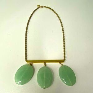 Gold Plated Jade Stone Necklace